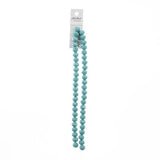 Crystal Lane Rondelle 8x10mm Opaque Turquoise Blue 2x7" Strand