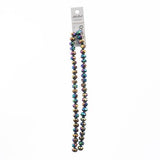 Crystal Lane Rondelle 8x10mm Opaque Multi Iris 2x7" Strand