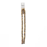 Crystal Lane Rondelle 8x10mm Opaque Gold Iris 2x7" Strand