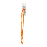Crystal Lane Bicone 4mm Opaque Orange 2x7" Strand