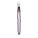 Crystal Lane Bicone 6mm Opaque Purple Iris 2x7" Strand