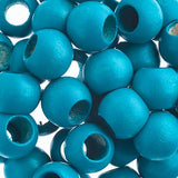 Czech Wood Barrel Beads 12x9.8mm Turquoise 25/pk