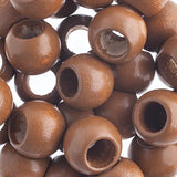 Czech Wood Barrel Beads 14x11mm Coffee 10/pk