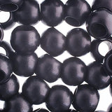 Czech Wood Barrel Beads 20x16mm Black 5/pk