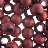 Czech Wood Barrel Beads 20x16mm Mahogany 5/pk