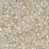 11/0 Toho Seed Beads #PF2701S Silver Lined Crystal / Glow Blue 8-9g Vial