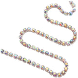 Metal Rhinestone Banding 2mm Silver AB by the Yard