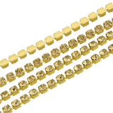 Metal Rhinestone Banding Metal 2mm Citrine 10yd/pk
