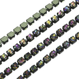 Metal Rhinestone Banding 2mm Multi Colour 10yd/pk