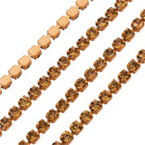 Metal Rhinestone Banding 2mm Topaz 10yd/pk
