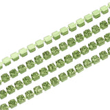Metal Rhinestone Banding 2mm Peridot by the Yard