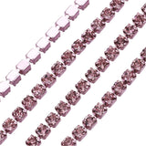 Metal Rhinestone Banding 2mm Light Rose by the Yard
