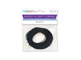 Craft Medley Waxed Cotton Cord 1mm Black 10yd