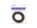 Craft Medley Waxed Cotton Cord 1mm Dark Brown 10yd