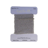 Chain Curb 2x3mm Links Rhodium 1m
