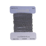 Chain Curb 2x3mm Links Hematite 1m