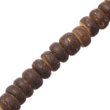 Wood Pukalet Coconut Beads Brown 16" Strand