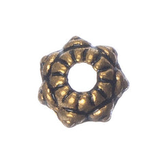 Bead Caps Mini Flower 6mm Antique Gold 20/pk