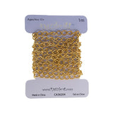 Chain Curb 3.5x5mm Links Brass 1m