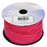 Faux Suede 3mm Lace 50m Hot Pink
