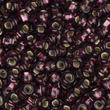 8/0 Perles de rocailles tchèques #1008V Violet doublé d'argent 22g
