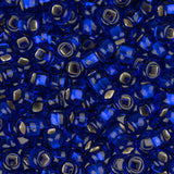 Perles de rocaille tchèques 8/0 #1009V bleu royal doublé d'argent 22g