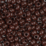 8/0 Perles de Rocailles Tchèques #1585V Opaque Brun Foncé 22g