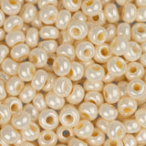8/0 Czech Seed Beads #176 Opaque Pearl Eggshell 22g