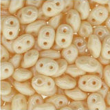 *Czech Miniduo Beads Chalk Orange Luster 6g