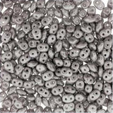 *Czech Miniduo Beads Chalk Jet Luster 8g