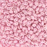 *Czech Miniduo Beads Chalk Lilac Luster 8g