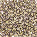 *Czech Miniduo Beads Chalk Senegal Brown 8g