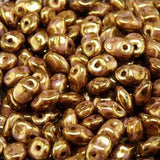 *Czech Superuno Beads Chalk Senegal Brown Purple 22g