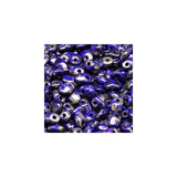 *Czech Superuno Beads Opaque Blue Picasso 22g