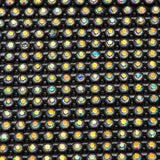 Plastic Rhinestone Banding 2.4mm Black/Crystal AB by the Yard