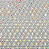 Plastic Rhinestone Banding 2.4mm White/Crystal AB by the Yard