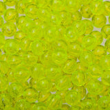 Round Plastic Beads 8mm Transparent Fluorescent Chartreuse 1000/pk