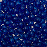 Round Plastic Beads 8mm Transparent Dark Blue 1000/pk