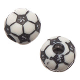 Sports Beads 12mm Soccer Ball 10/pk