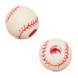 Sports Beads 12mm Baseball 10/pk