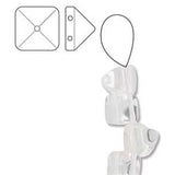 *Czech Pyramid Stud Beads 6mm Crystal 25/strand