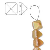 *Czech Pyramid Stud Beads 6mm Crystal Apricot 25/strand
