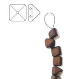 *Czech Pyramid Stud Beads 6mm Jet Vega 25/strand