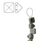 *Czech Pyramid Stud Beads 6mm White Matte 25/strand