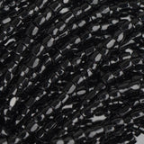 10/0 Czech 3 Cut Seed Beads Opaque Black Hank
