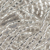 10/0 Czech 3 Cut Seed Beads Silver Lined Crystal Hank