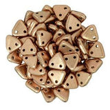 *Czech Triangle Beads 6mm Matte Metallic Copper 9g