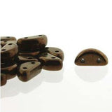 *Czech Half Moon Beads Jet Purple Luster 50/strand