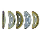 *Czech Crescent Beads Jet Iris Brown 5g Vial