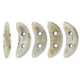 *Czech Crescent Beads Ultra Luster Green 5g Vial